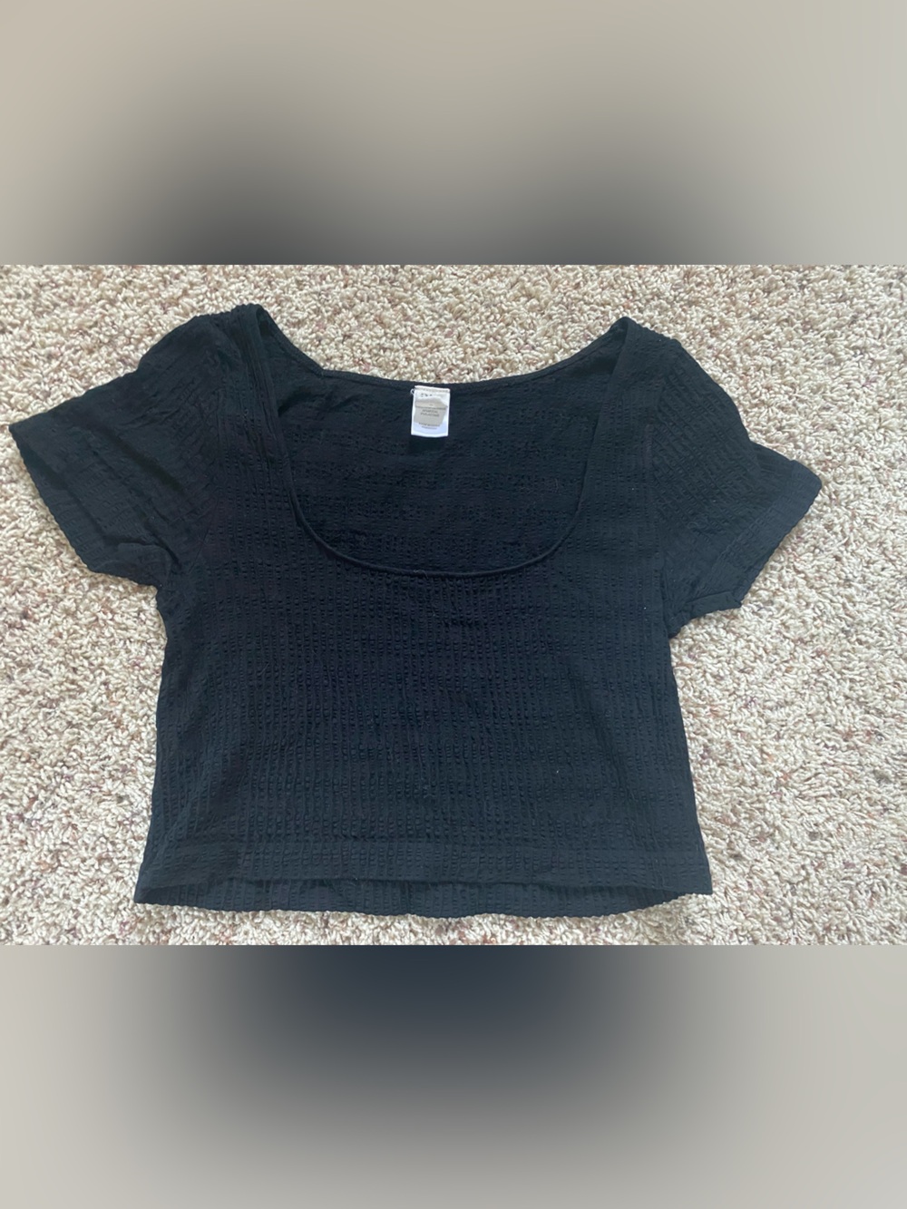 PacSun Black Scoop Neck Crop Top